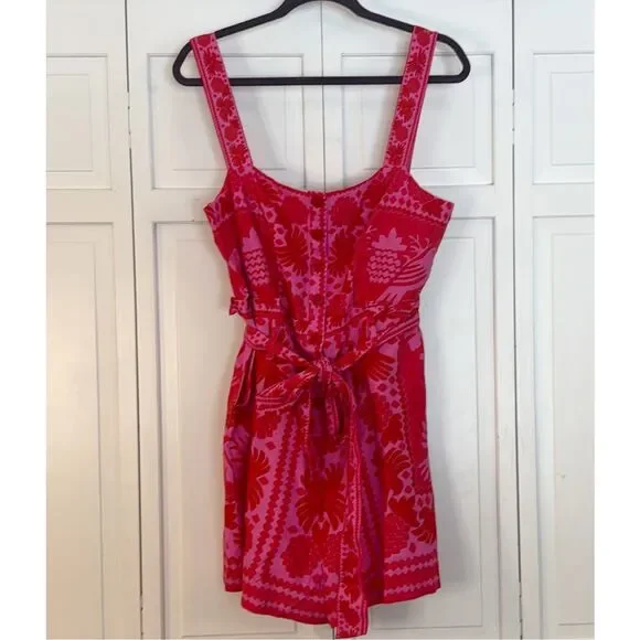 FARM Rio Red and Pink Floral Jumpsuit - Picture 13 of 14